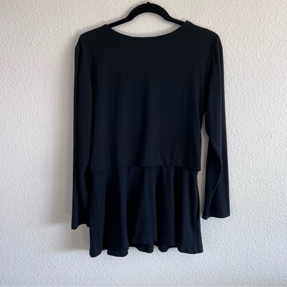 Betabrad Pose Peplum Black Blouse - Picture 2 of 10